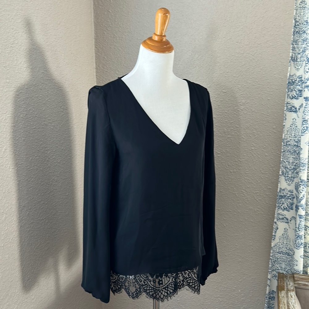 Parker silk black top